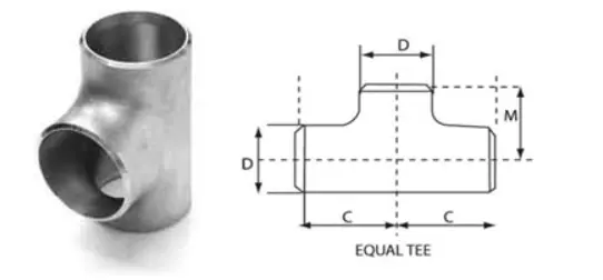 Dimension of Equal Tee Dimension of Equal Tee