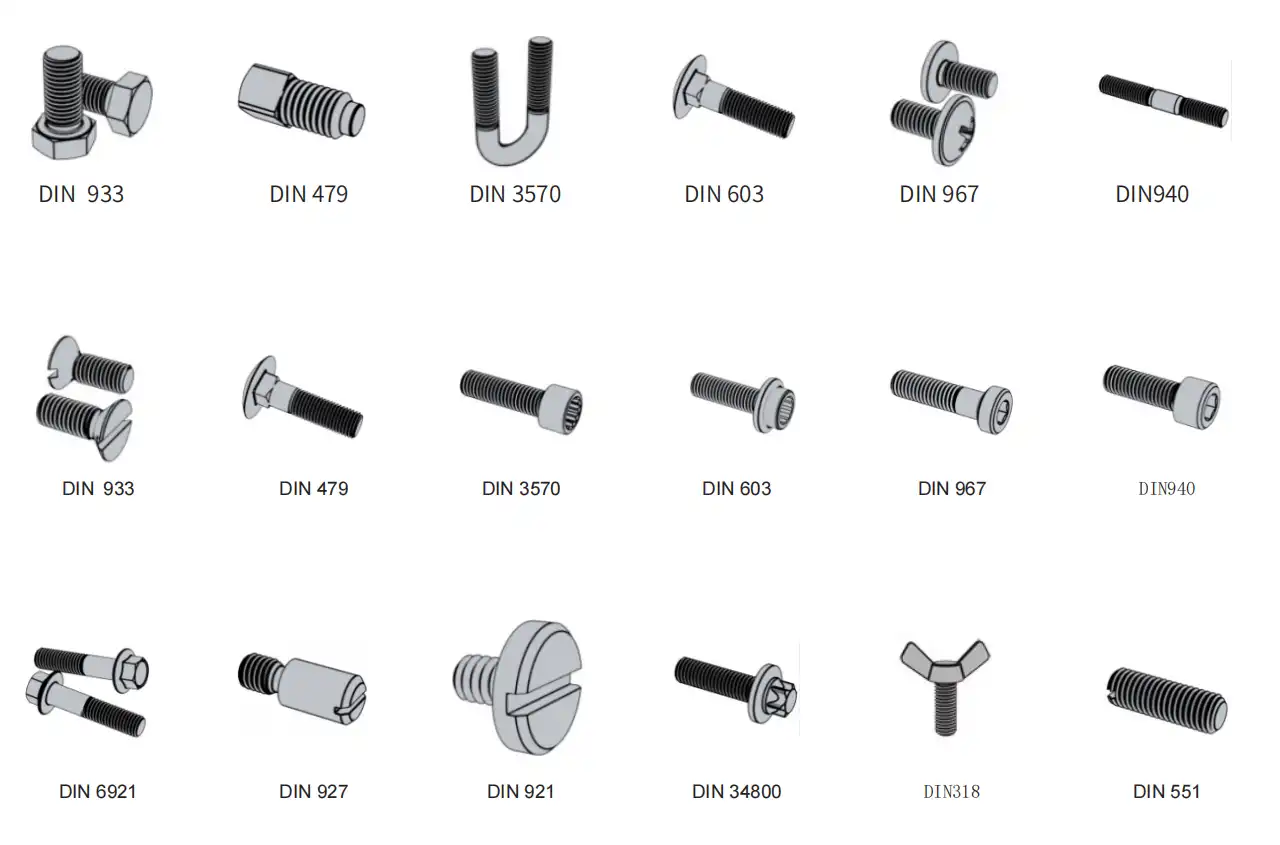 Bolt & Screw Types Bolt & Screw Types